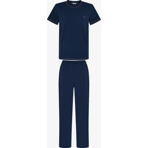 Burgundy Lacivert Pantolon Pijama Takımı