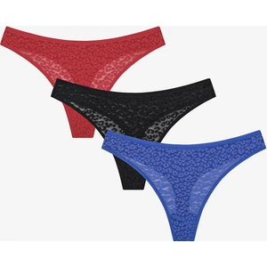Lace Dantel 3lü Çok Renkli Tanga Külot