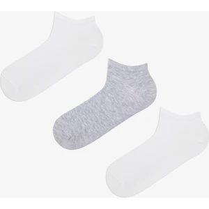 Erkek Super Gri - Beyaz  3lü Patik