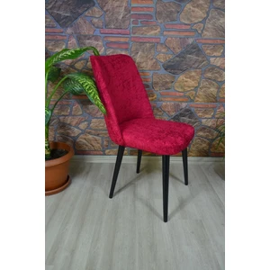 Büyük Oval Sandalye Kılıfı Kadife Bordo