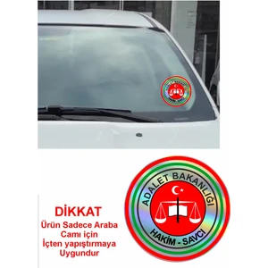 Sticker Usta Hakim ve Savcı Adalet Bakanlığı Hologramlı  Janjanlı Logo Sticker 00144