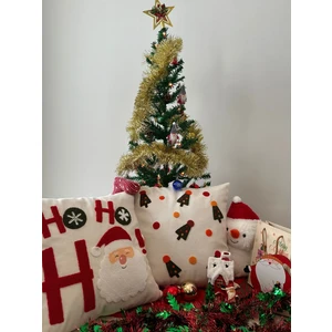 MELINA Home Deco Yılbaşına Özel Tasarlanmış Punch Işlemeli Kırlentler, Rengarenk, Zarif ve Şık Yılbaşı Dekoru (43 x 43  cm ), 2 Adet, Konforlu ve Dayanıklı Kumaş, Ev ve Ofis Için Ideal Hediye