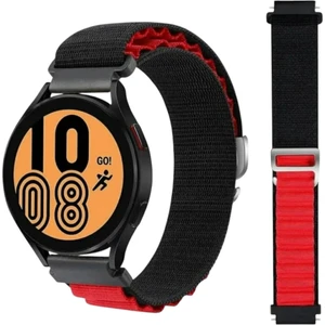 22 mm Universal Alpine Bant Kordon Akıllı Pimli Siyah Kırmızı