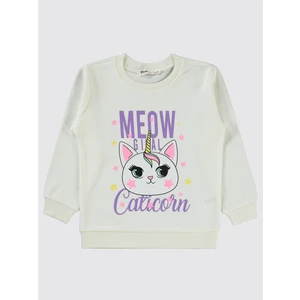 Civil Girls Kız Çocuk Sweatshirt 2-5 Yaş Ekru
