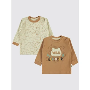 Civil Baby Erkek Bebek 2'li Sweatshirt 6-18 Ay Kahve