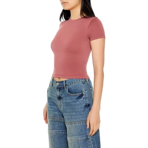 Forever 21 Dikişsiz Crop T-Shirt