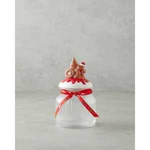 English Home Ginger Man Cam Kavanoz 950 ml Beyaz - Kırmızı