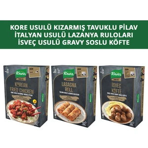 Yemek Kiti Kore Usulü Çıtır Tavuk 370 gr + Lazanya Ruloları 180 gr + Isveç Köftesi 150 rg