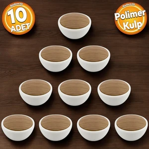 Piyano Polimer Düğme Kulp Dışbükey Aytaşı Ceviz Dolap Mobilya Mutfak Çekmece Kulpu Kulbu 10 ADET