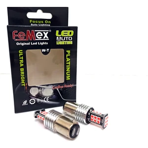 P21W Non-Direction 1157 Çift Duy 3030 Chip 24SMD Kırmızı Stop Ampul