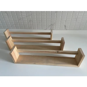 Çağla Design Ahşap  3 Lü Çocuk Bebek Odası Duvar Rafı