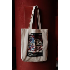 Baskılı Körüklü Bez Çanta Metro