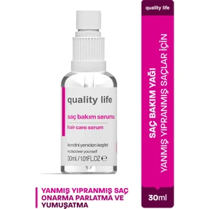 Quality Life Argan ve Keratin Saç Serumu (Aşırı Yıpranmış ve Dökülen Saçlara Özel)