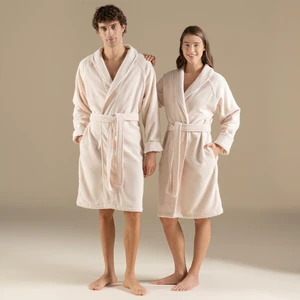 Eva Cotton Unısex Bornoz Pudra