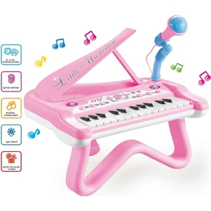 Learning Fun 25 Tuşlu Mikrofonlu Eğitici Çocuk Piyano Seti Pembe