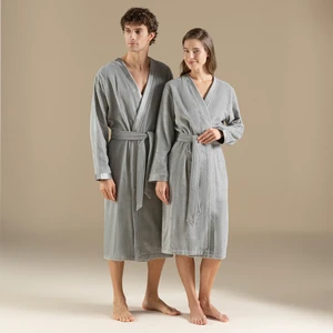 Floss Unisex Bornoz Açık Gri