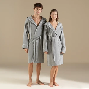 Ferme Unısex Bornoz Gri