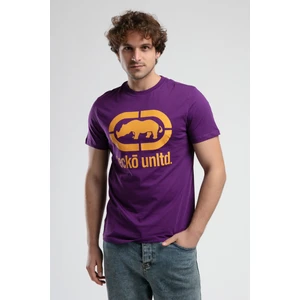 Ecko Unltd. MARC Mor Bisiklet Yaka Baskılı Standard Fit Erkek Tshirt