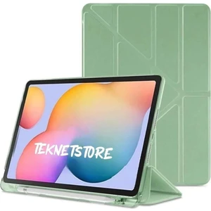 Samsung Galaxy Tab S9 Fe 10.9'' Uyumlu Kalem Bölmeli Uyku Modlu Arkası Silikon Kapak Kılıf