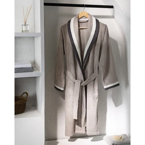 Raina Pamuklu Kadın Bornoz - Bej - Luxury Koleksiyon