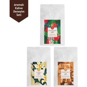 Mim and More 3 x 200 gr Strawberry&toffee Nut&vanilla Aromalı Coffee Filtre Kahve 3'lü Set