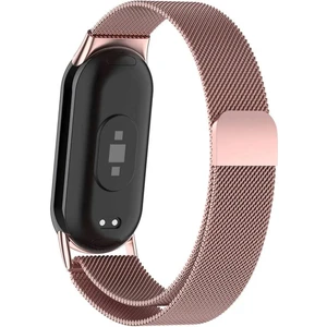 Mi Band 8 , Mi Band 9 ve Mi Band 10 ile Uyumlu Kordon Hasır Örgü Metal Mıknatıslı Kayış
