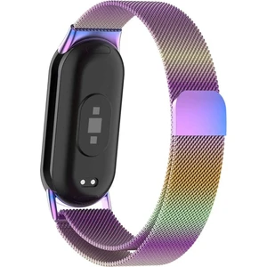 Mi Band 8 , Mi Band 9 ve Mi Band 10 ile Uyumlu Kordon Hasır Örgü Metal Mıknatıslı Kayış