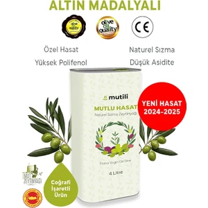 Yeni Sezon Zeytinyağı 4 Lt Natürel Sızma Zeytinyağı Yeni Hasat Zeytinyağı Mut Zeytinyağı Mutlu Hasat