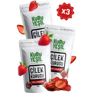 Kuru Yeşil - Çilek Kurusu - Dried Strawberry - Kuru Meyve - Dried Fruit - Atıştırmalık 3X50gr