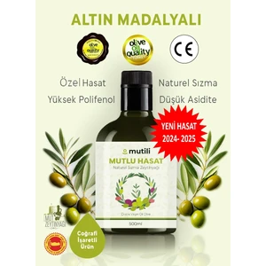 Yeni Sezon Zeytinyağı 500 ml Natürel Sızma Zeytinyağı Yeni Hasat Zeytinyağı Mut Zeytinyağı Mutlu Hasat