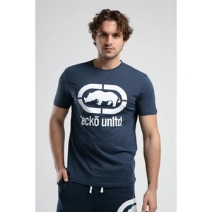 ECKO UNLTD Marc Lacivert Bisiklet Yaka Baskılı Standard Fit Erkek Tshirt