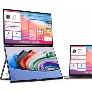 ZEUSLAP Z15W 2x15.6" Çift Ekran 1920*1080@60Hz Full HD ADS-IPS Panel Type-C 100% sRGB 300Cd/m² Taşınabilir Monitör (ZL-Z15W)