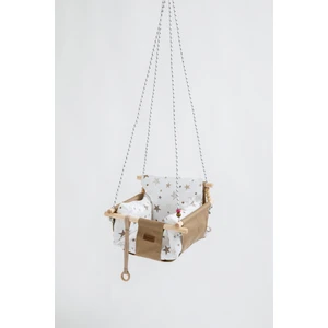 babywho Bw2211 - Ahşap Çocuk Salıncak - Emniyet Kemerli - Ev Salıncağı