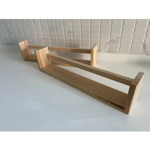 Çağla Design Ahşap 2'li Ters Düz Çalışma Odası-Banyo-Mutfak Rafı-Duvar Asma Aparatları Içerisinde