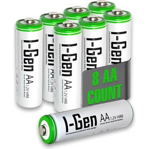 I-Gen Batteries I-Gen B108 8 Adet AA 2700 mAh Şarj Edilebilir Kalem Pil 1.2V Ni-MH Şarjlı Pil
