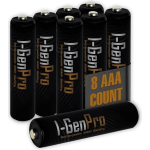 I-Gen Batteries I-Gen Pro P104 8 Adet AAA 1100 mAh Şarj Edilebilir İnce Kalem Pil 1.2V Ni-MH Şarjlı Pil
