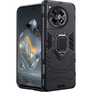 Oneplus 12R/ONEPLUS Ace 3 Batman Serisi Yüzük Standlı Armor Kılıf - Siyah AL3349