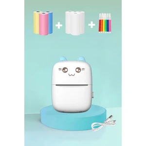 C9 Mavi Mini Yazıcı Mini Taşınabilir Termal Yazıcı Kablosuz Bağlantı Ap Kontrol