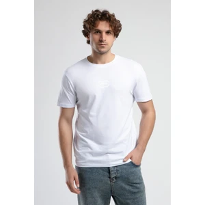 Ecko Unltd. ECKO UNLTD Johnson Beyaz Bisiklet Yaka Baskılı Standard Fit Erkek Tshirt