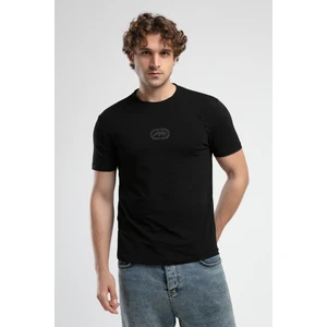 Ecko Unltd. ECKO UNLTD Johnson Siyah Bisiklet Yaka Baskılı Standard Fit Erkek Tshirt
