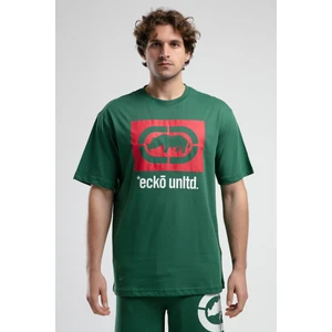 ECKO UNLTD Ithaca Yeşil Bisiklet Yaka Nakışlı Oversize Erkek Tshirt