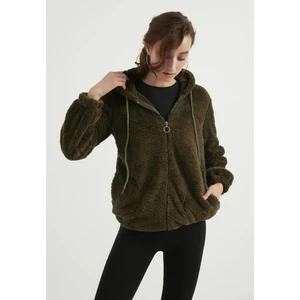 Kapüşonlu Peluş Sweatshirt