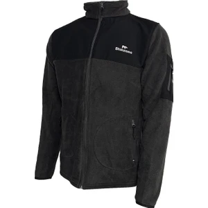 Erkek Regular Fit Fermuarlı Cepli Polar Füme Sweatshirt