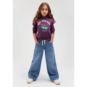 Baskılı Mor SWEATSHIRT7S10060-70577