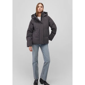 Kapüşonlu Antrasit Şişme Mont 1110225-80106