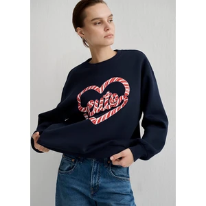 Yılbaşı Cute Baskılı Lacivert SWEATSHIRT1S10336-82318