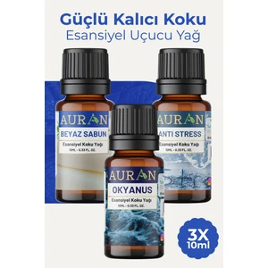 Okyanus, Beyaz Sabun, Anti Stres Saf Esansiyel Uçucu Yağ Buhurdanlık Yağ  Esansı 3x 10ml
