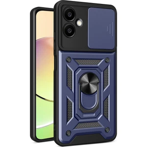 Samsung Galaxy A06 ile Uyumlu Kılıf Magnetik Standlı Kamera Korumalı Sürgülü Kapak