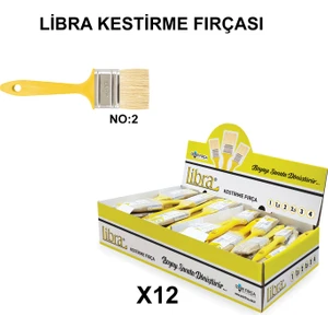 Izmir Fırça Arge Toptan Libra Kestirme Fırçası No 2 - 12 Adet 003248