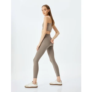 Yüksek Bel Skinny Fit Spor Tayt